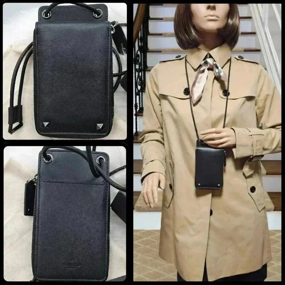 🎁Valentino Garavani Black  Leather Strap Walllet🎁 - Picture 12 of 17